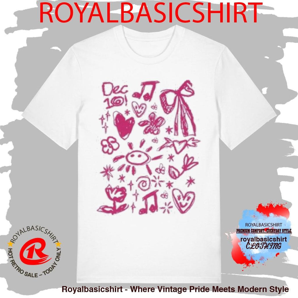 December 10 White Doodle Shirt