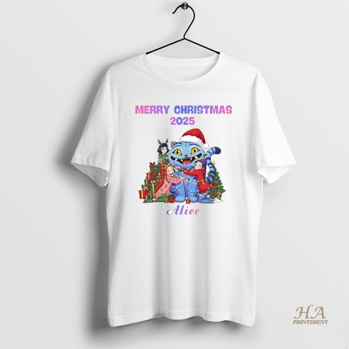 Official Demon Hunters Ceramic Merry Christmas 2025 Personalized Ornaments White Shirt Hoodie Sweatshirt | PurePodTees.com