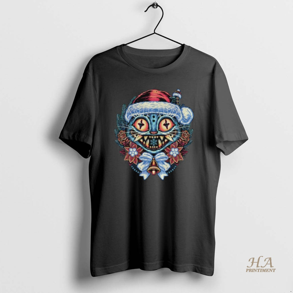 Official Derpy Tiger In A Santa Hat Art Kpop Demon Hunter Merry Christmas Shirt Hoodie Sweatshirt | PurePodTees.com