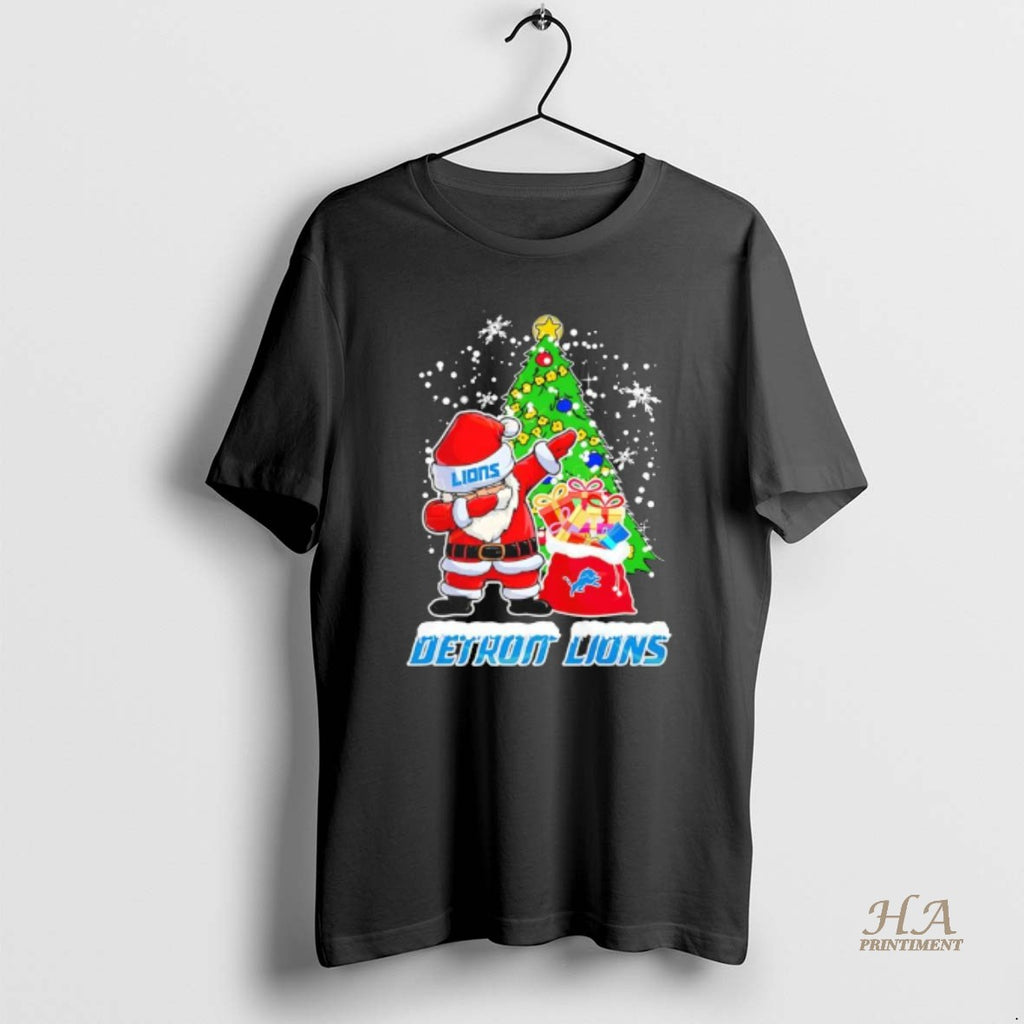 Official Detroit Lions Happy Holiday Christmas Black Shirt Hoodie Sweatshirt | PurePodTees.com