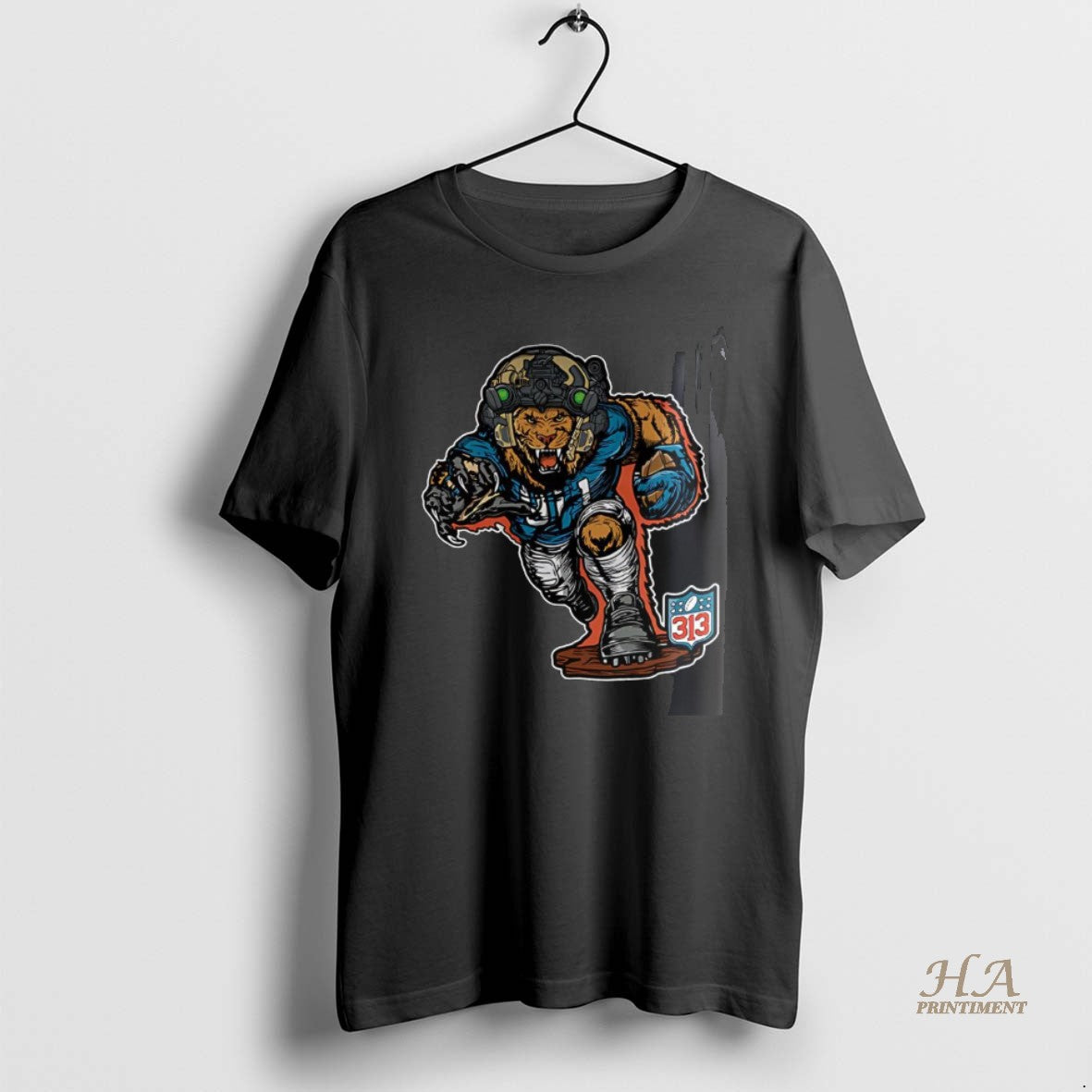 Official Detroit Lions Football 313 Soldier Mascot Shirt Hoodie Sweatshirt | PurePodTees.com
