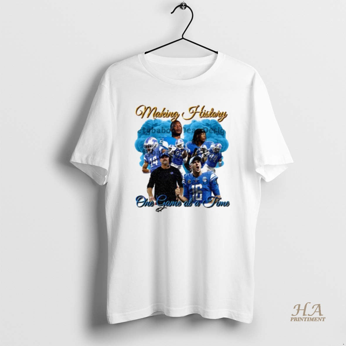 Official Detroit Lions Making History One Game At A Time Shirt Hoodie Sweatshirt | PurePodTees.com