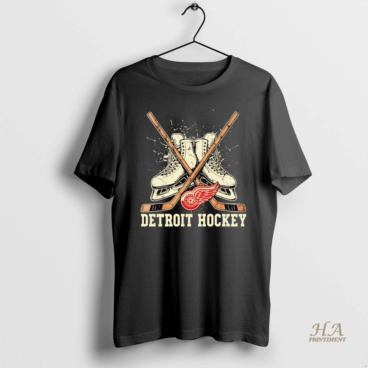Official Detroit Red Wings Skates And Hockey Sticks Shirt Hoodie Sweatshirt | PurePodTees.com