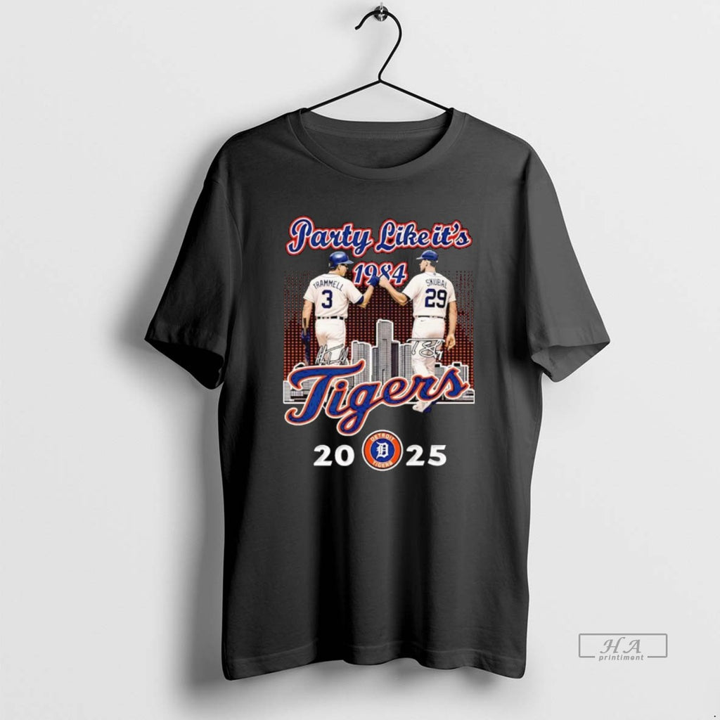 Official Detroit Tigers Trammell And Skubal 2025 Party Like Its 1984