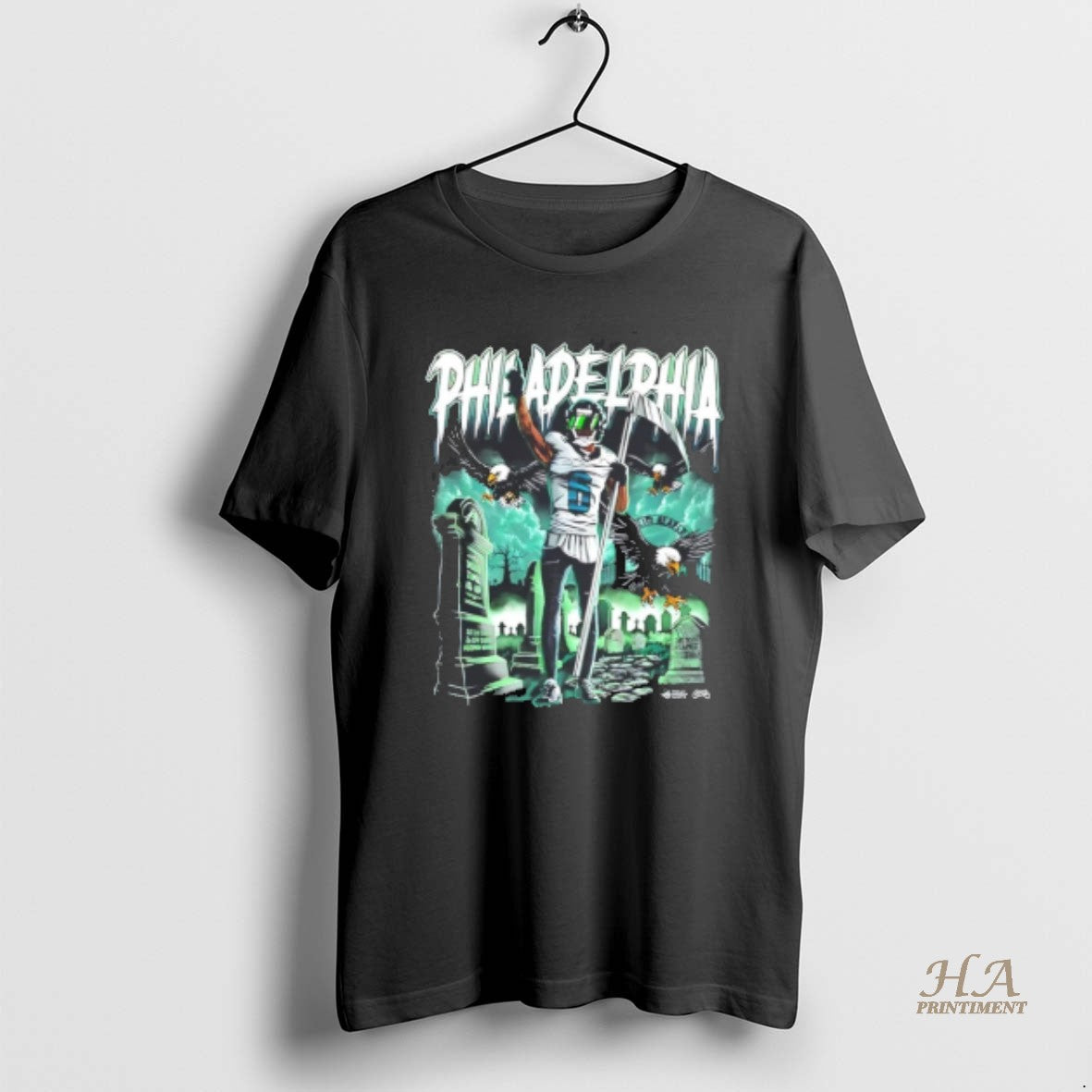 Official Devonta Smith Slim Reaper Graveyard Shirt Hoodie Sweatshirt | PurePodTees.com