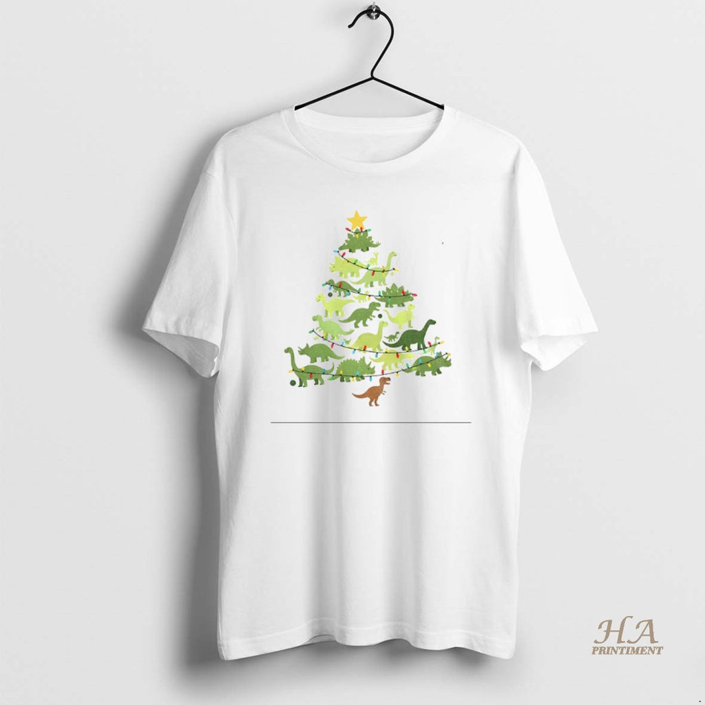 Official Dinosaurs Christmas Tree I Believe In Santa And Dinosaurs Merry Christmas 2025 Shirt Hoodie Sweatshirt