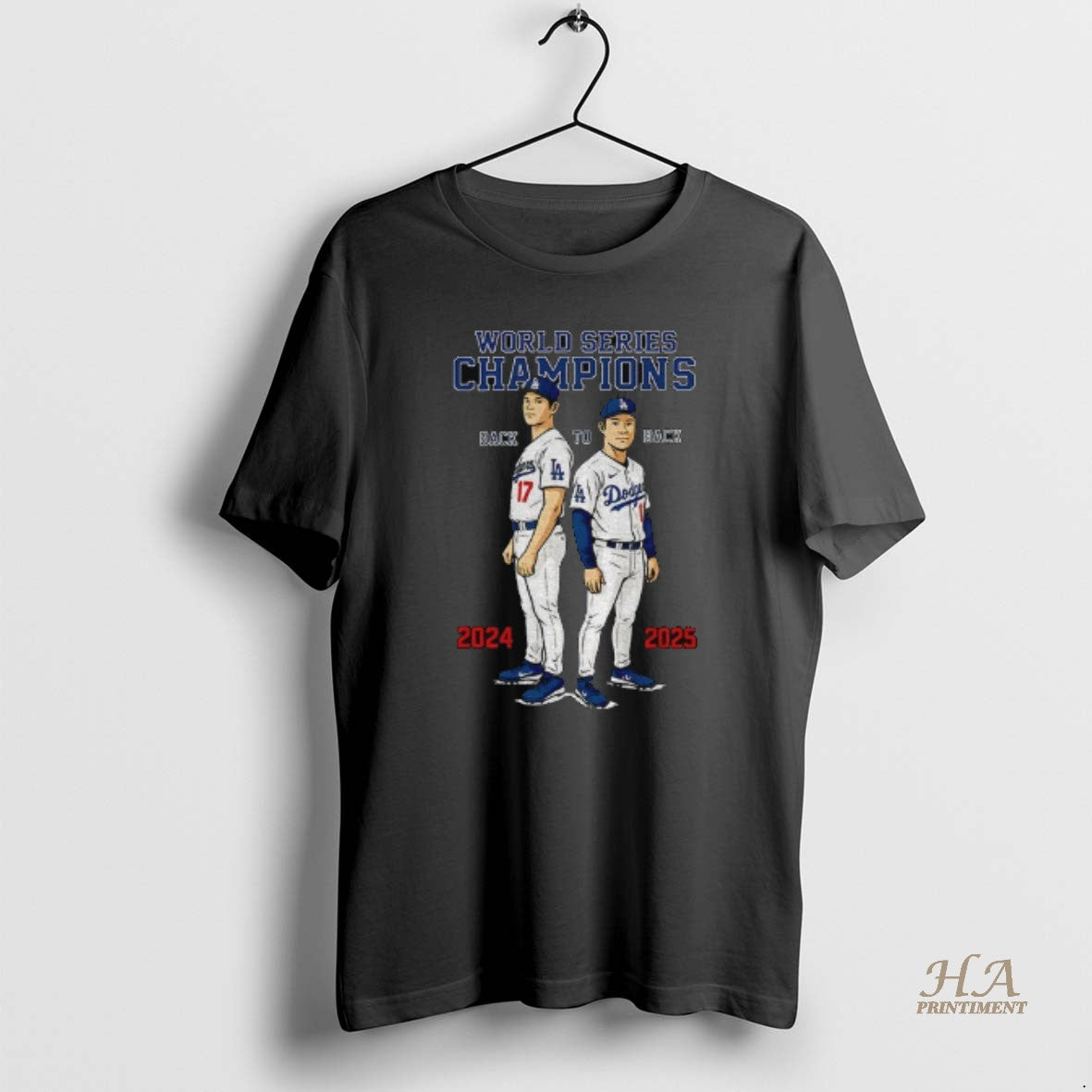 Official Dodgers Back To Back World Series Champions Ohtani And Yamamoto Shirt Hoodie Sweatshirt | PurePodTees.com