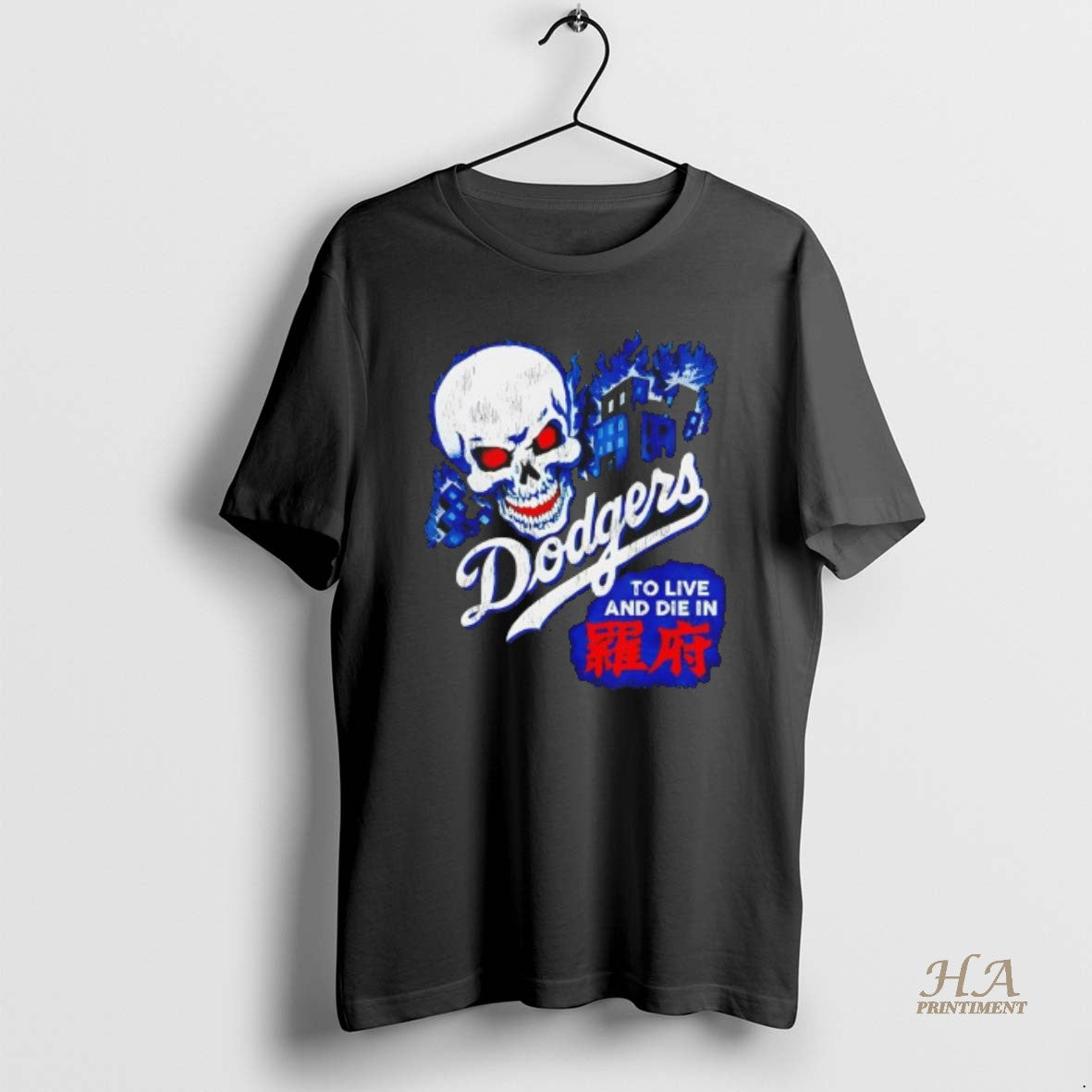 Official Dodgers Skull To Live And Die In Black Shirt Hoodie Sweatshirt | PurePodTees.com