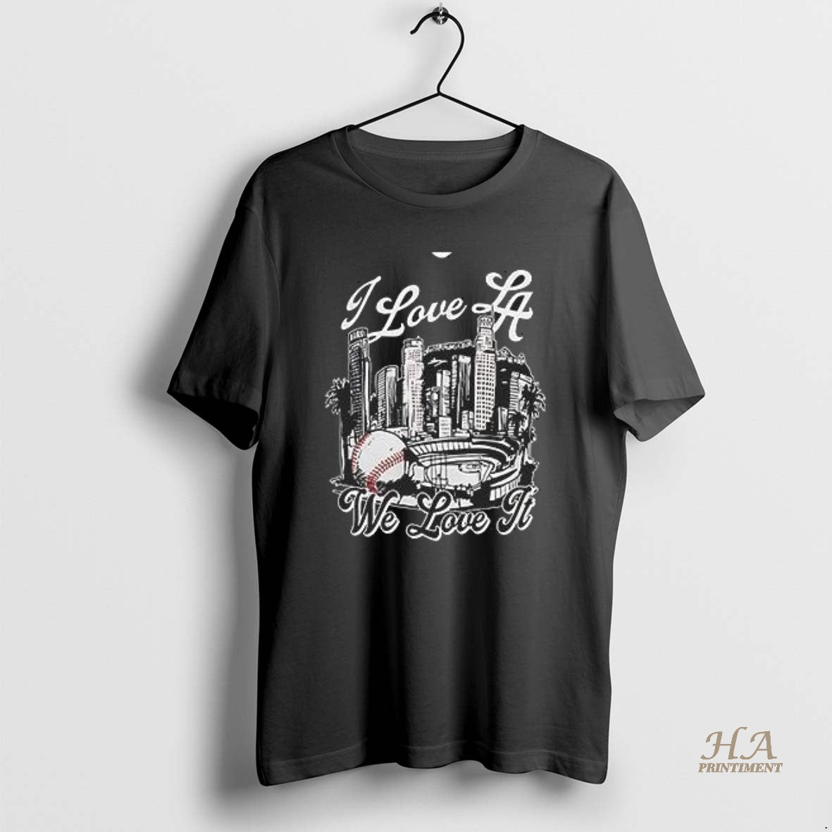 Official Dodgers World Series Champions I Love La Skyline Shirt Hoodie Sweatshirt | PurePodTees.com