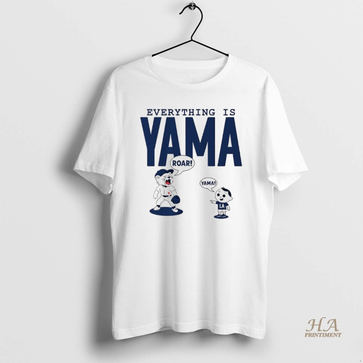 Official Dodgers Yoshinobu Yamamoto Everything Is Yama Mascot Cartoon Shirt Hoodie Sweatshirt | PurePodTees.com