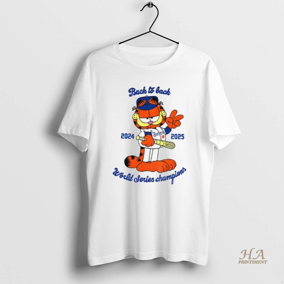 Official Dodgers Orange Cat Back To Back 2024 2025 World Series Champions Shirt Hoodie Sweatshirt | PurePodTees.com