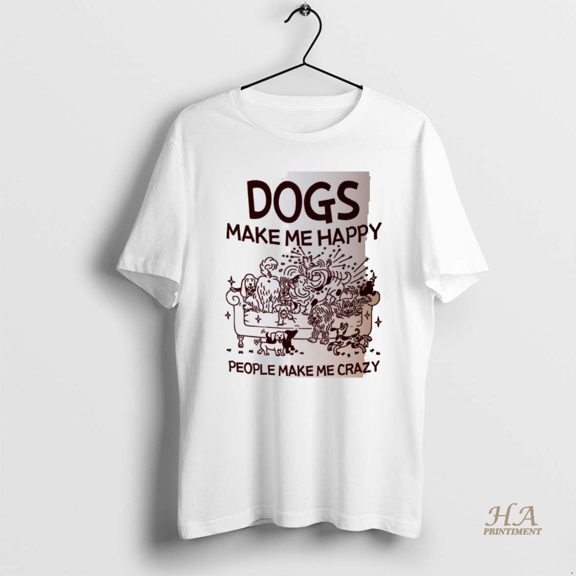 Official Dogs Make Me Happy People Make Me Crazy Meme Shirt Hoodie Sweatshirt | PurePodTees.com