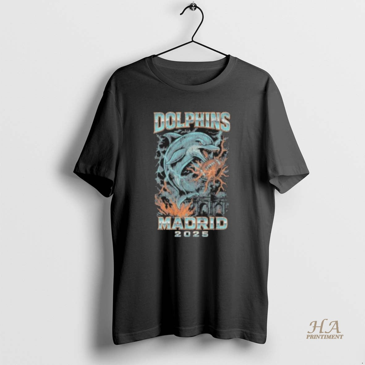 Official Dolphins Football X Madrid 2025 Vintage Distressed Shirt Hoodie Sweatshirt | PurePodTees.com