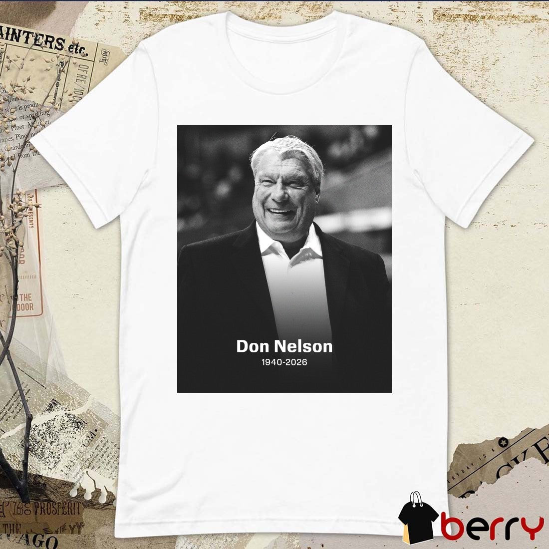 Don Nelson 1940 – 2026 NBA on ESPN Poster t-shirt
