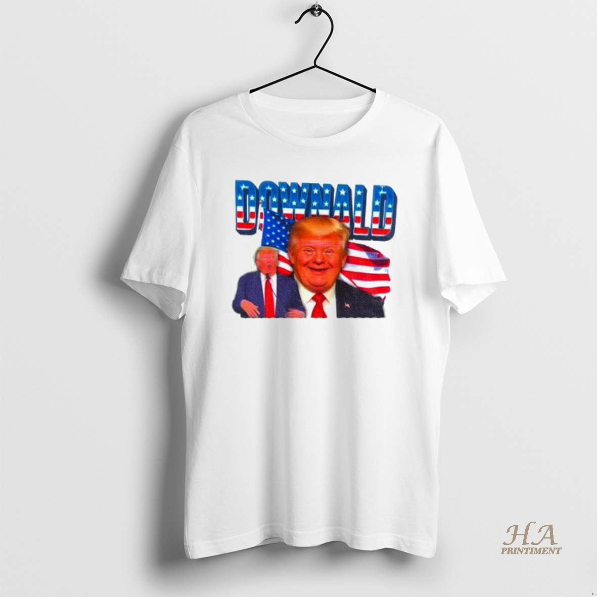 Official Donald Trump Downald Political American Flag Funny Meme Shirt Hoodie Sweatshirt | PurePodTees.com