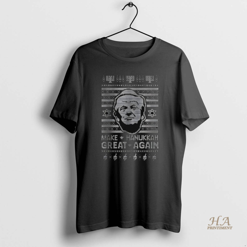 Official Donald Trump Make Hanukkah Great Again Ugly Merry Christmas Shirt Hoodie Sweatshirt | PurePodTees.com
