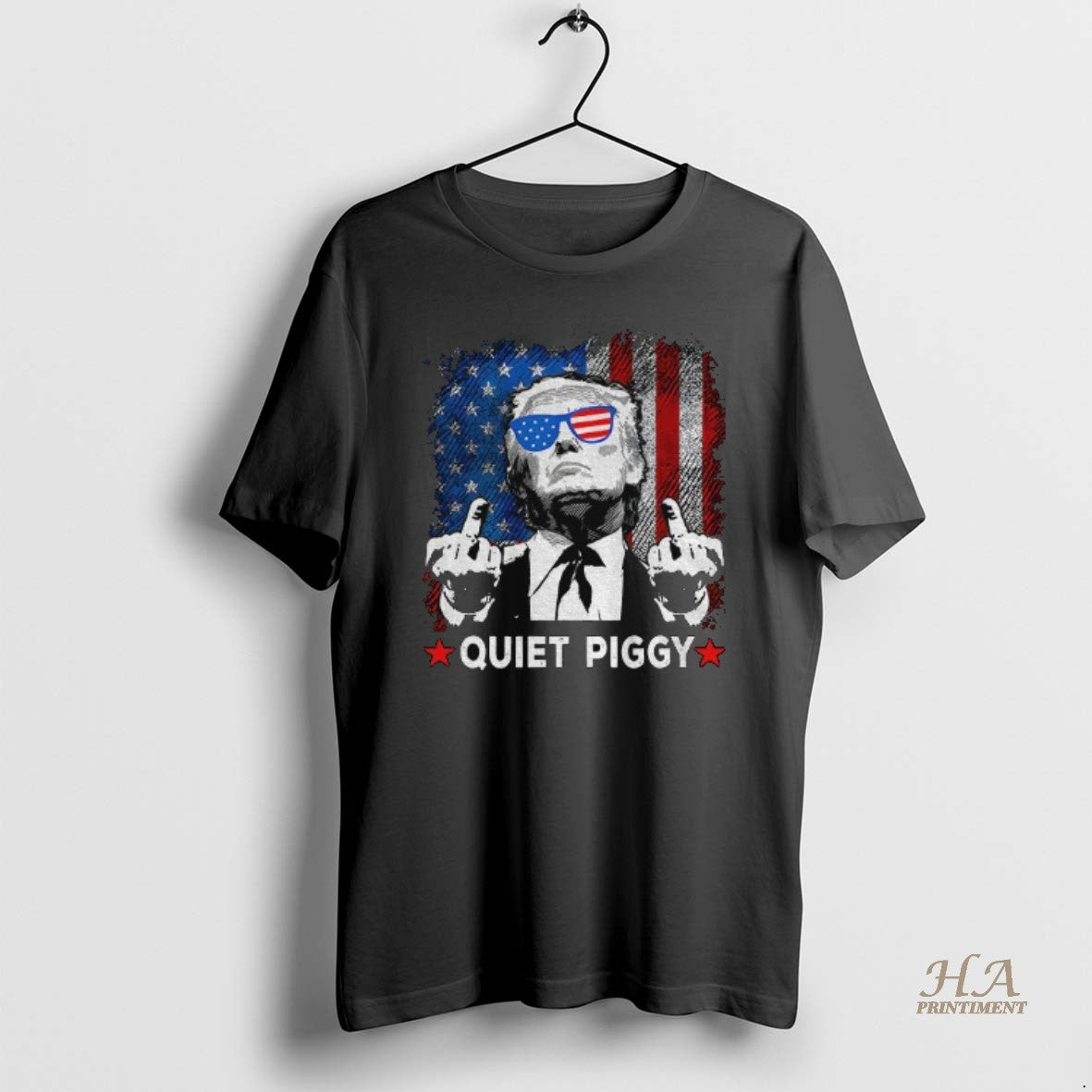 Official Donald Trump Middle Finger Quiet Piggy Epstein Files American Flag Political Shirt Hoodie Sweatshirt