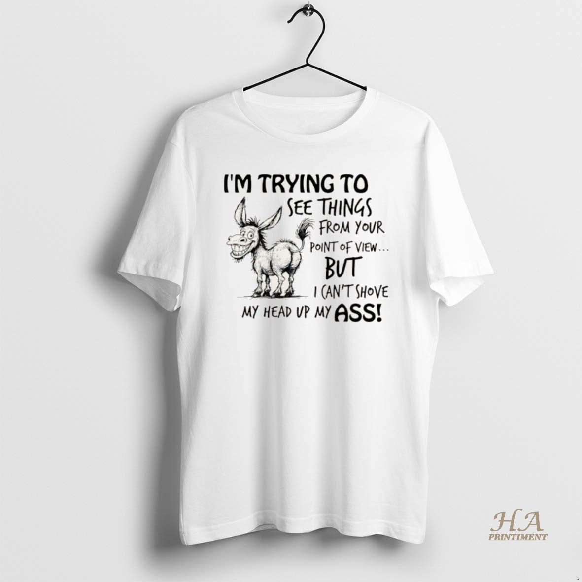 Official Donkey I Am Trying To See Things From Your Point Of View Christmas Ornaments Shirt Hoodie Sweatshirt