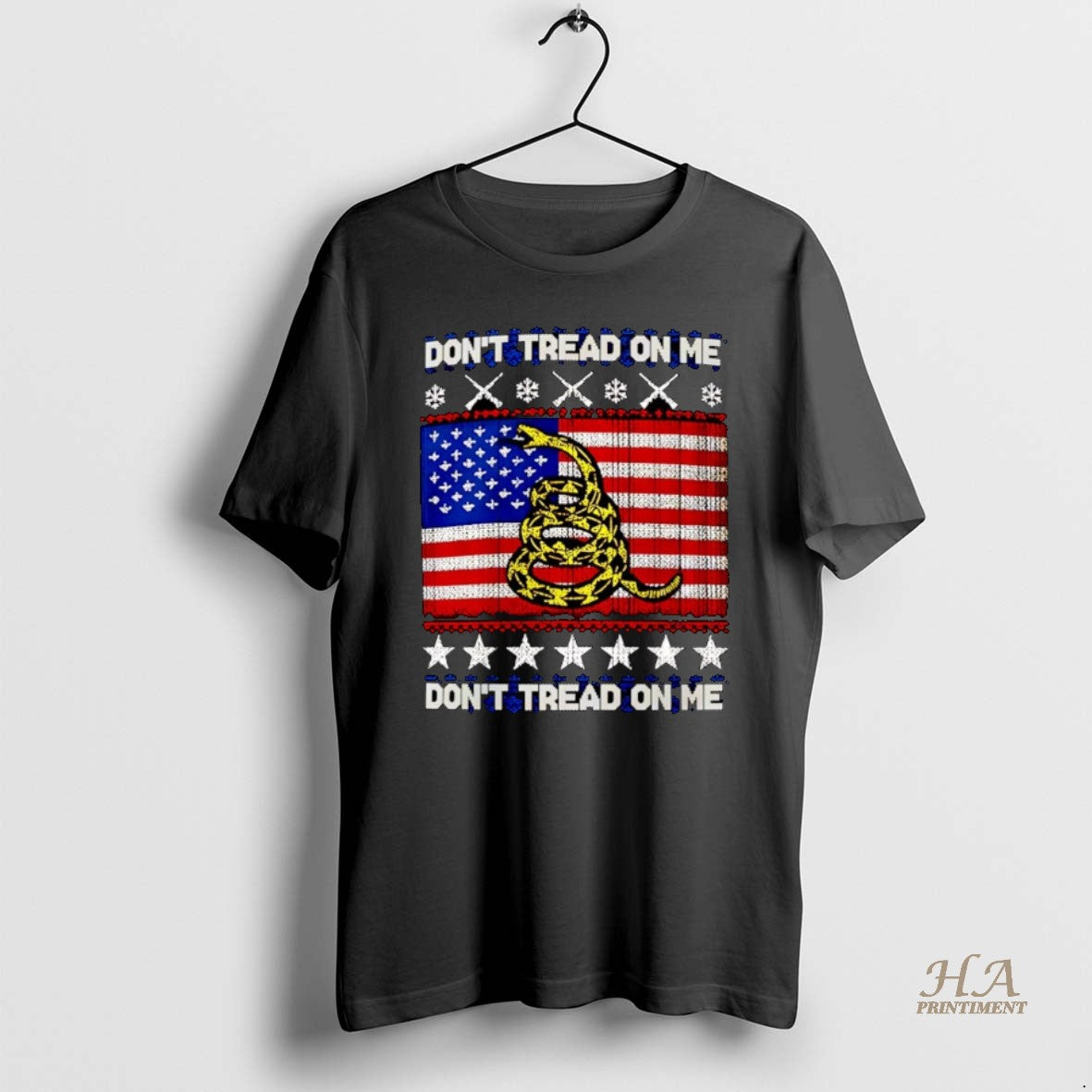 Official Dont Tread On Me Gadsden Flag Ugly Xmas Christmas Shirt Hoodie Sweatshirt | PurePodTees.com