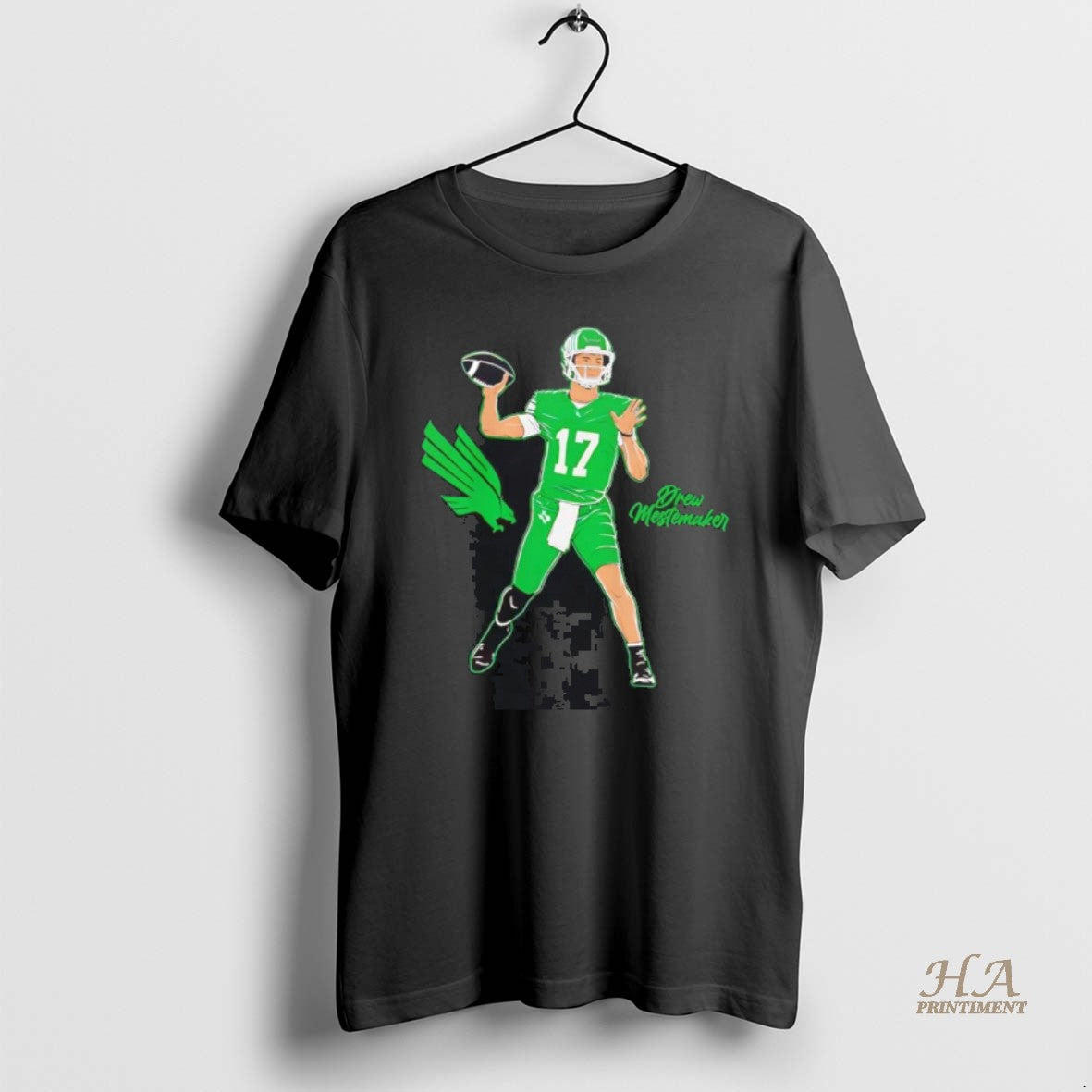 Official Drew Mestemaker Star Pose North Texas Mean Green Shirt Hoodie Sweatshirt | PurePodTees.com