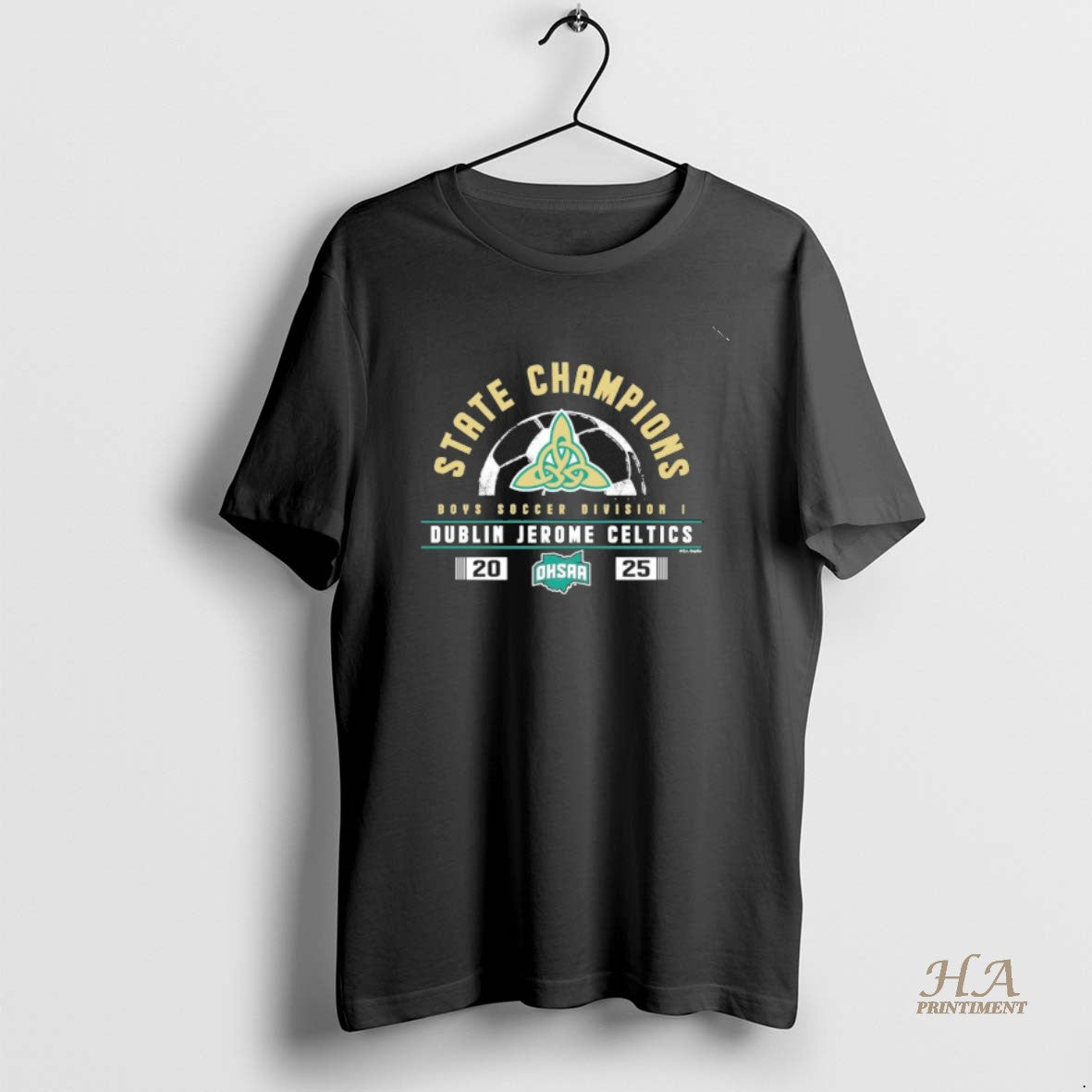 Official Dublin Jerome Celtics 2025 Ohsaa Boys Soccer D1 State Champions Shirt Hoodie Sweatshirt | PurePodTees.com