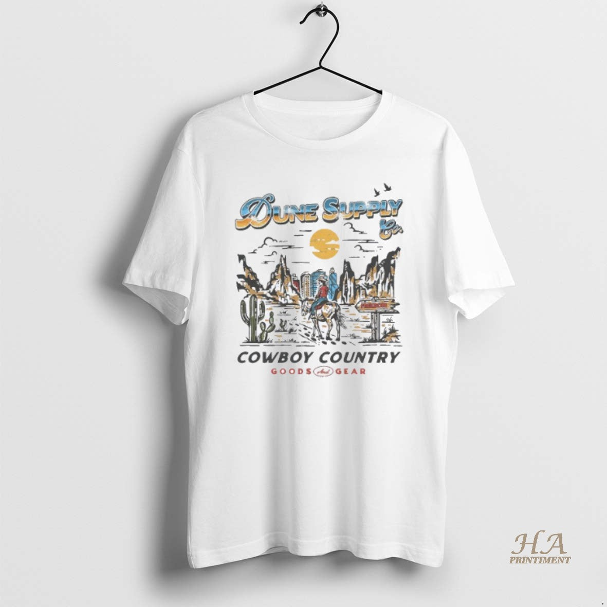 Official Dune Supply Co Cowboy Country Good And Gear Shirt Hoodie Sweatshirt | PurePodTees.com