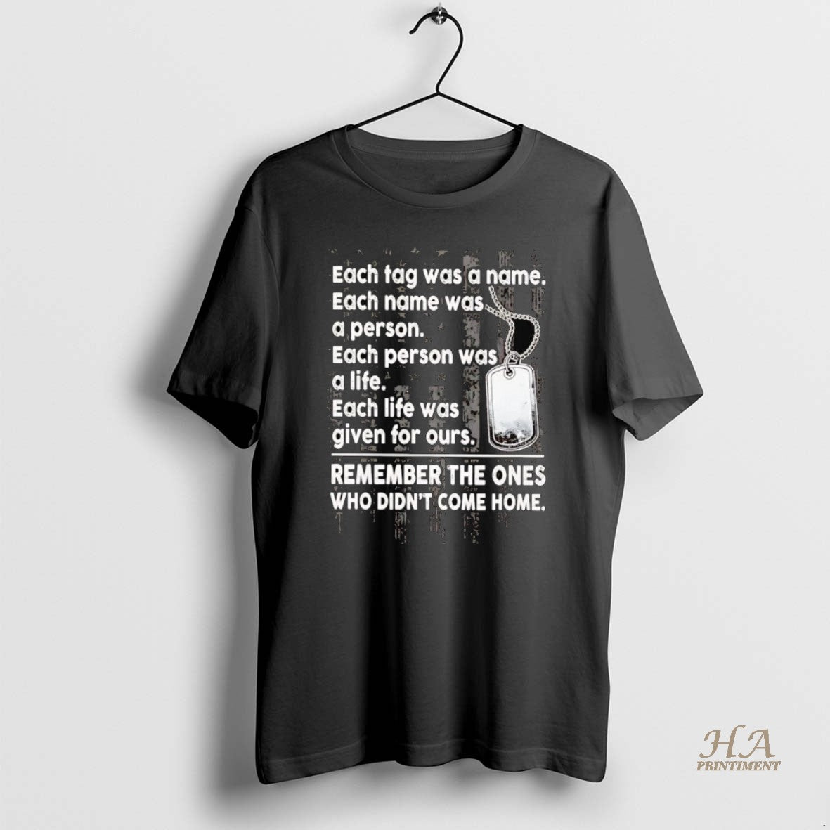 Official Each Tag Was A Name Remember The Ones Who Didnt Come Home Shirt Hoodie Sweatshirt | PurePodTees.com