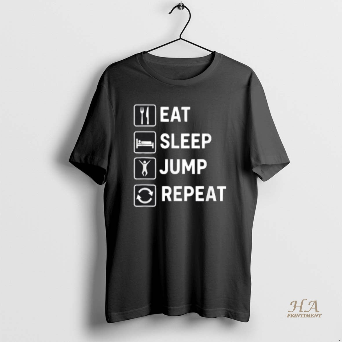 Official Eat Sleep Jump Repeat Shirt Hoodie Sweatshirt | PurePodTees.com