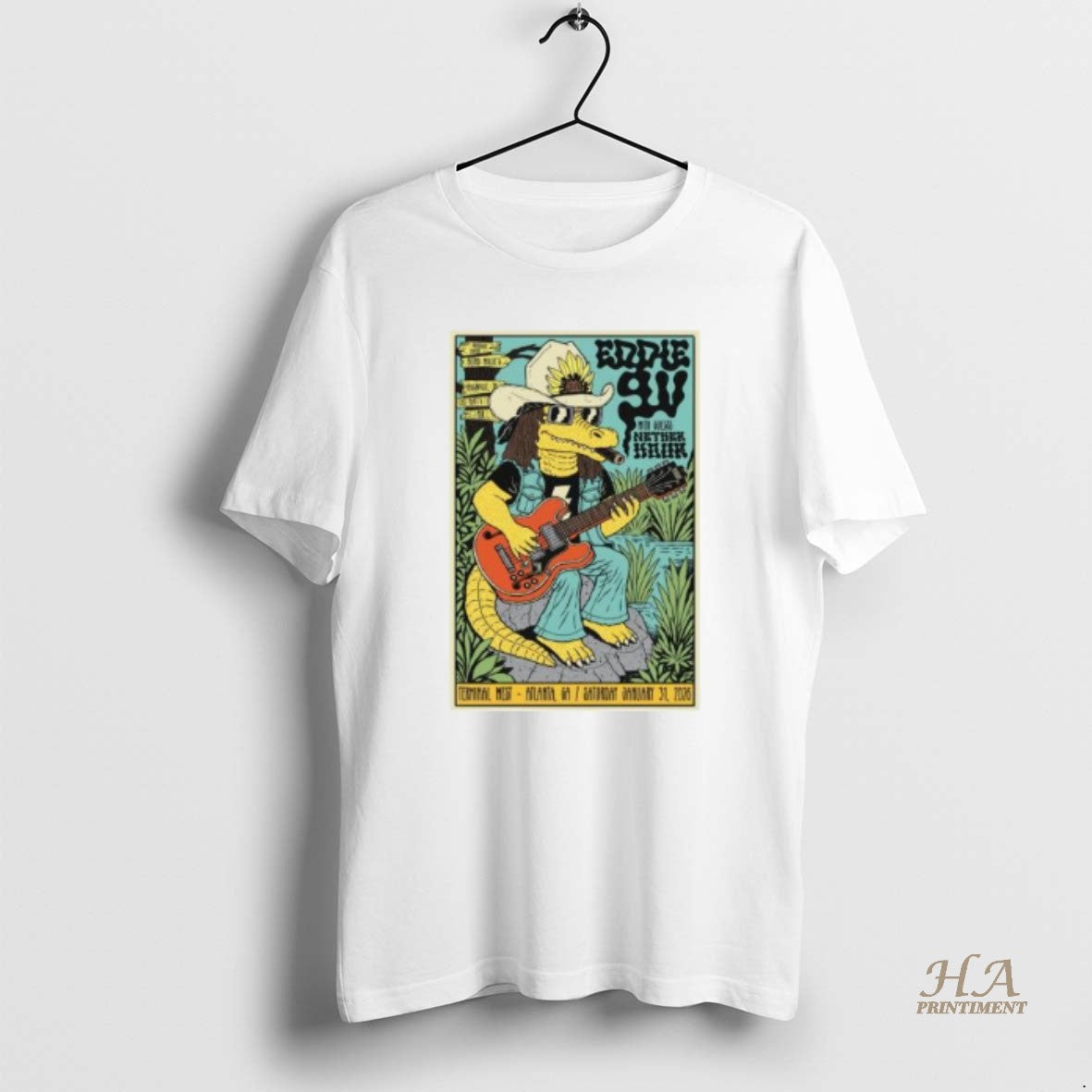 Official Eddie 9v Atlanta Ga January 31 2026 Concert Circle White Shirt Hoodie Sweatshirt | PurePodTees.com