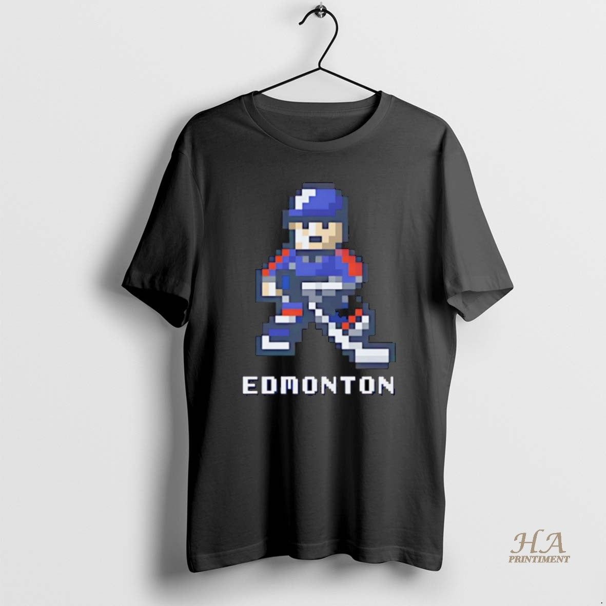 Official Edmonton Oilers Hockey Player 8 Bit Pixel Christmas Shirt Hoodie Sweatshirt | PurePodTees.com