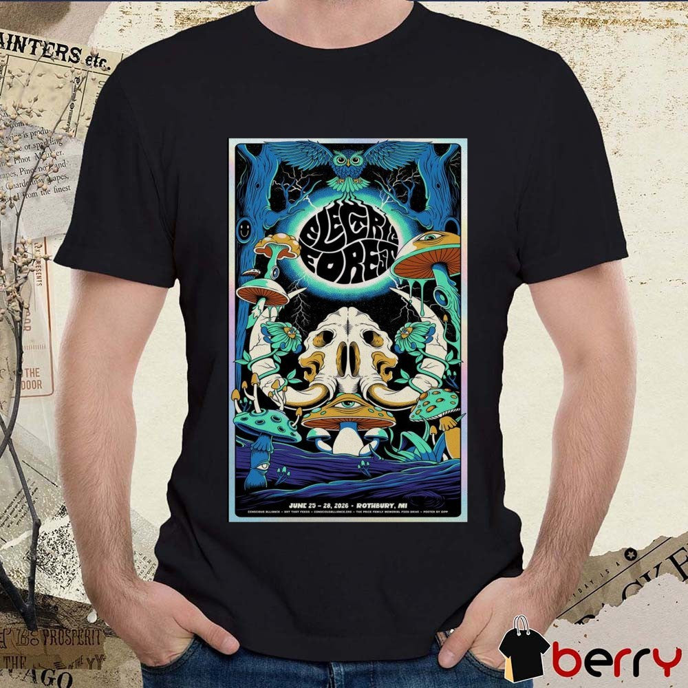 Electric Forest June 25-28 2026 Double JJ Resort in Rothbury, Michigan Poster t-shirt