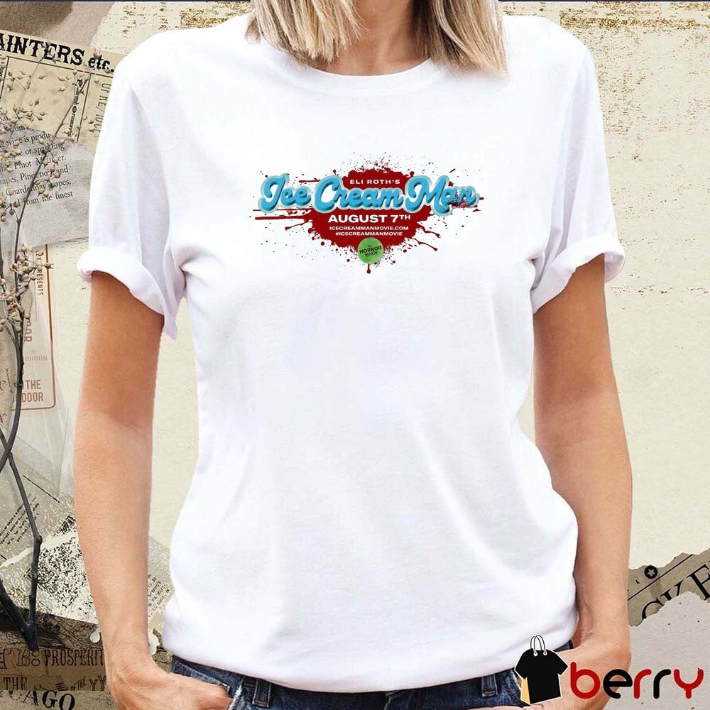 Eli Roth’s Ice Cream Man August 7th 2026 The Horror Section Logo t-shirt
