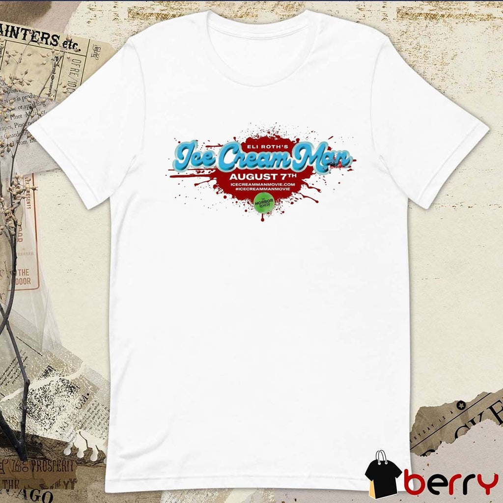 Eli Roth’s Ice Cream Man August 7th 2026 The Horror Section Logo t-shirt