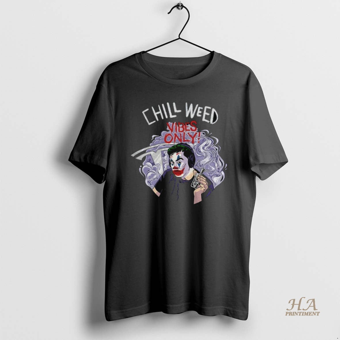 Official Elon Musk X Joker Chill Weed Vibes Only Shirt Hoodie Sweatshirt | PurePodTees.com