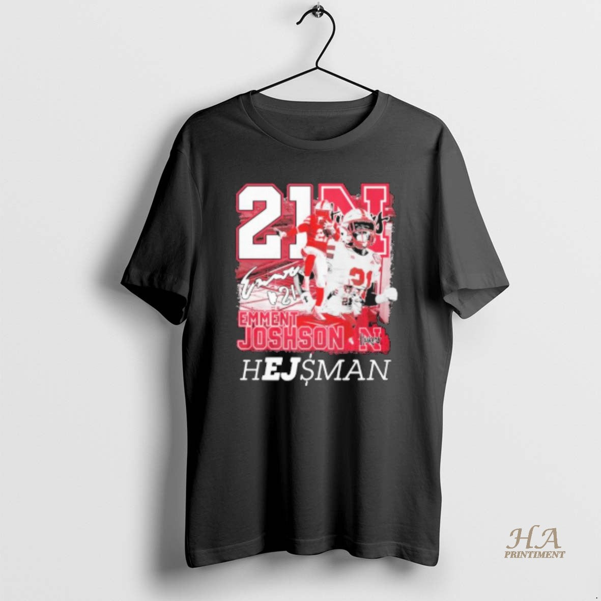Official Emmett Johnson Nebraksa Heisman Signatrue Shirt Hoodie Sweatshirt | PurePodTees.com