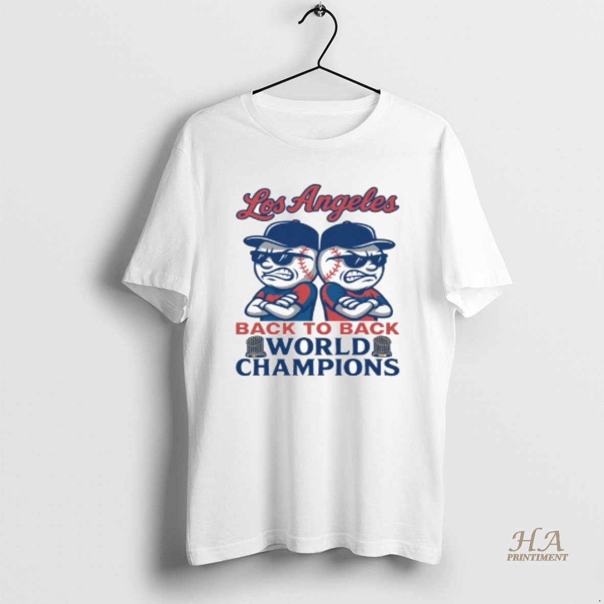 Official Emoji Los Angeles Dodgers Back To Back World Champions Shirt Hoodie Sweatshirt | PurePodTees.com