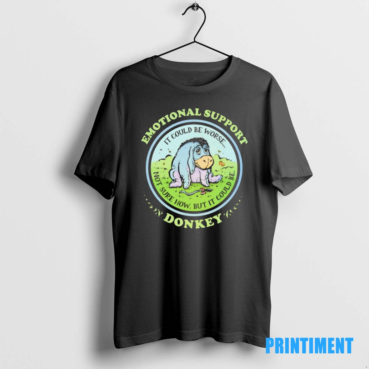 Official Emotional Support Donkey It Could Be Worse Not Sure How But It Could Be Shirt Hoodie Sweatshirt | PurePodTees.com