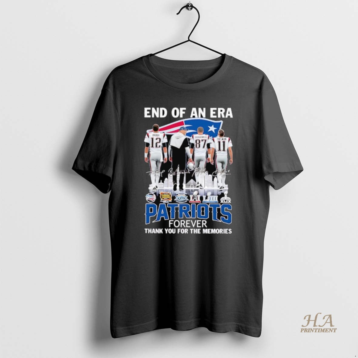 Official End Of An Era Patriots Forever Thank You For The Memories Shirt Hoodie Sweatshirt | PurePodTees.com
