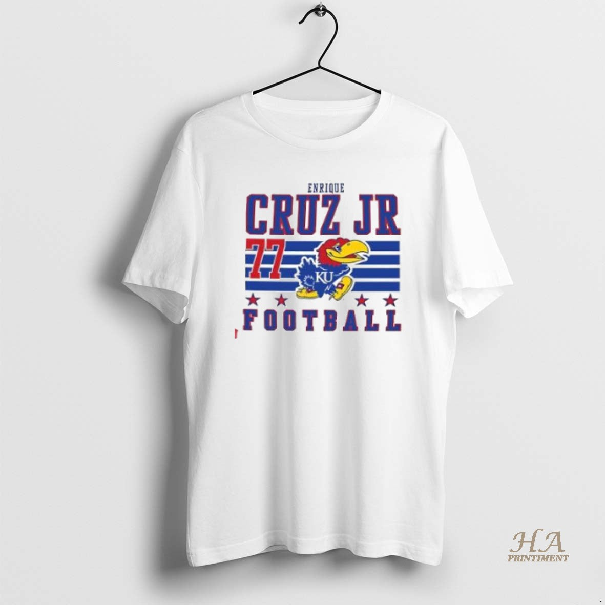 Official Enrique Cruz Jr Kansas Jayhawks White Football Shirt Hoodie Sweatshirt | PurePodTees.com