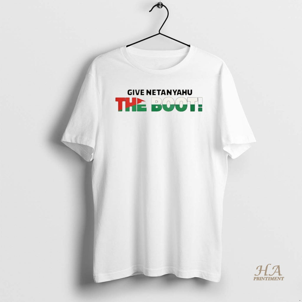 Official Eric Cantona Give Netanyahu The Boot Free Palestine Christmas Shirt Hoodie Sweatshirt | PurePodTees.com