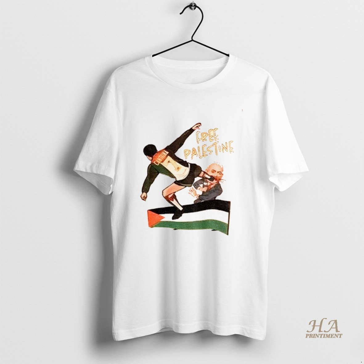 Official Eric Cantona Kicking Benjamin Netanyahu Free Palestine Flag Funny Political Shirt Hoodie Sweatshirt