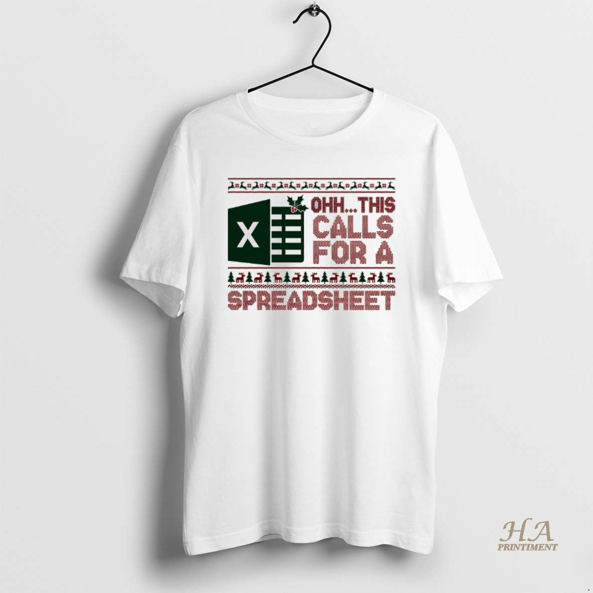 Official Excel Ohh This Calls For A Spreadsheet Christmas Ugly Shirt Hoodie Sweatshirt | PurePodTees.com
