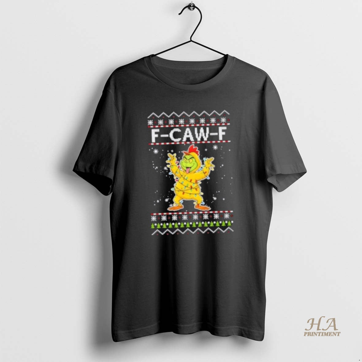 Official F Caw F Grinch Turkey Happy Hallothanksmas Shirt Hoodie Sweatshirt | PurePodTees.com
