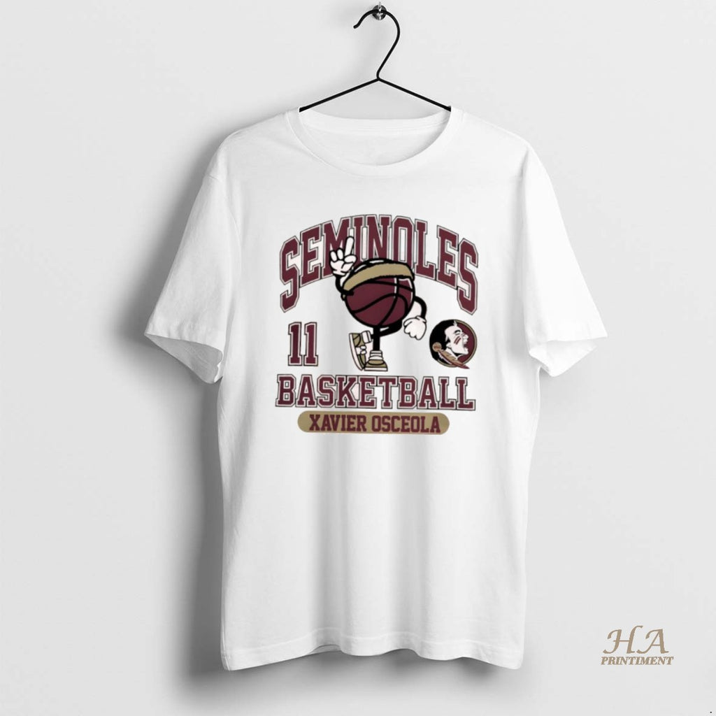 Official Fsu Seminoles Xavier Osceola 11 Basketball Shirt Hoodie Sweatshirt | PurePodTees.com