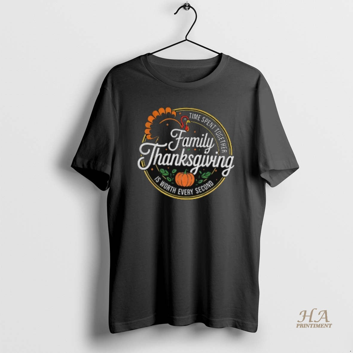 Official Family Thanksgiving Turkey Time Spent Together Is Worth Every Second Shirt Hoodie Sweatshirt | PurePodTees.com