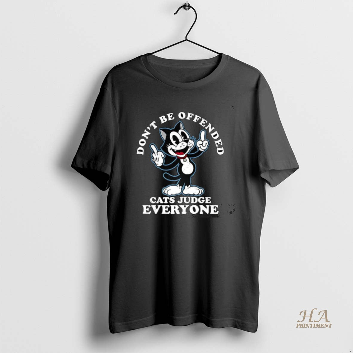 Official Felix The Cat Dont Be Offended Cats Judge Everyone Cartoon Shirt Hoodie Sweatshirt | PurePodTees.com