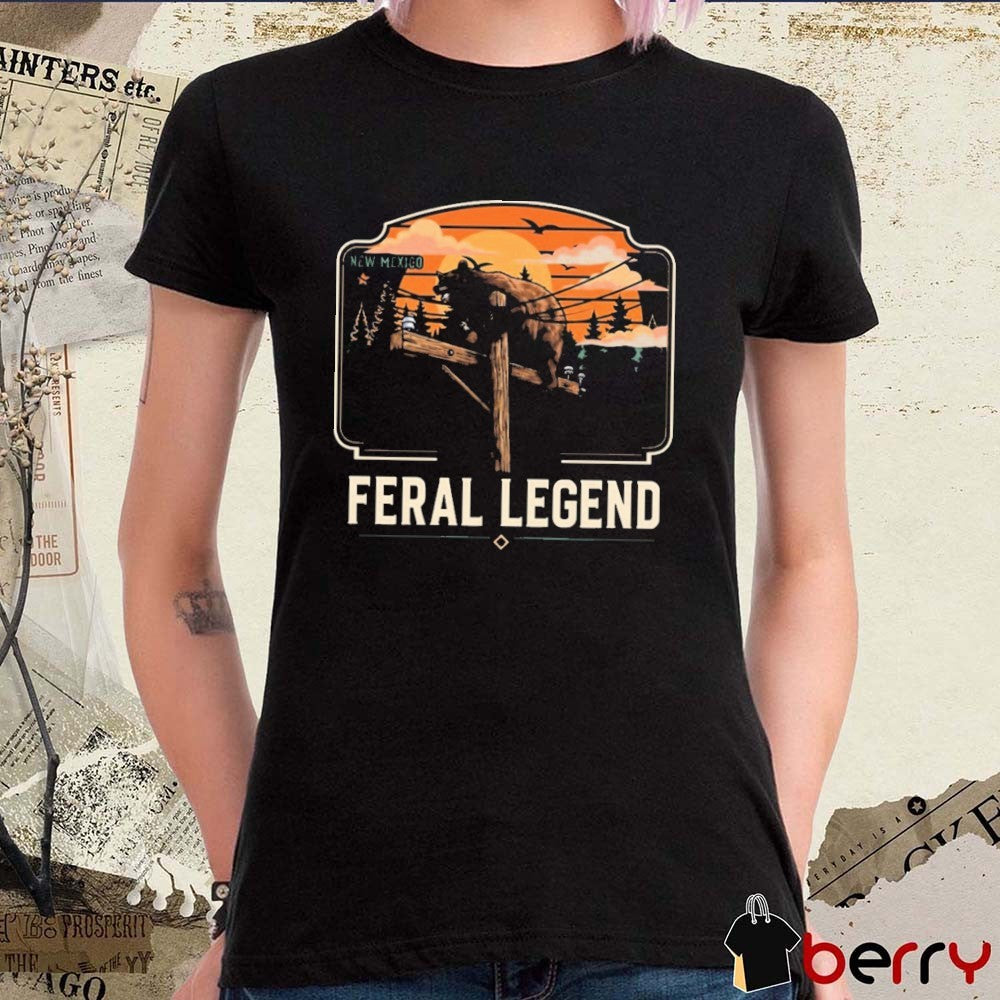 Feral Legend New Mexico Bear Climbs Light Pole t-shirt