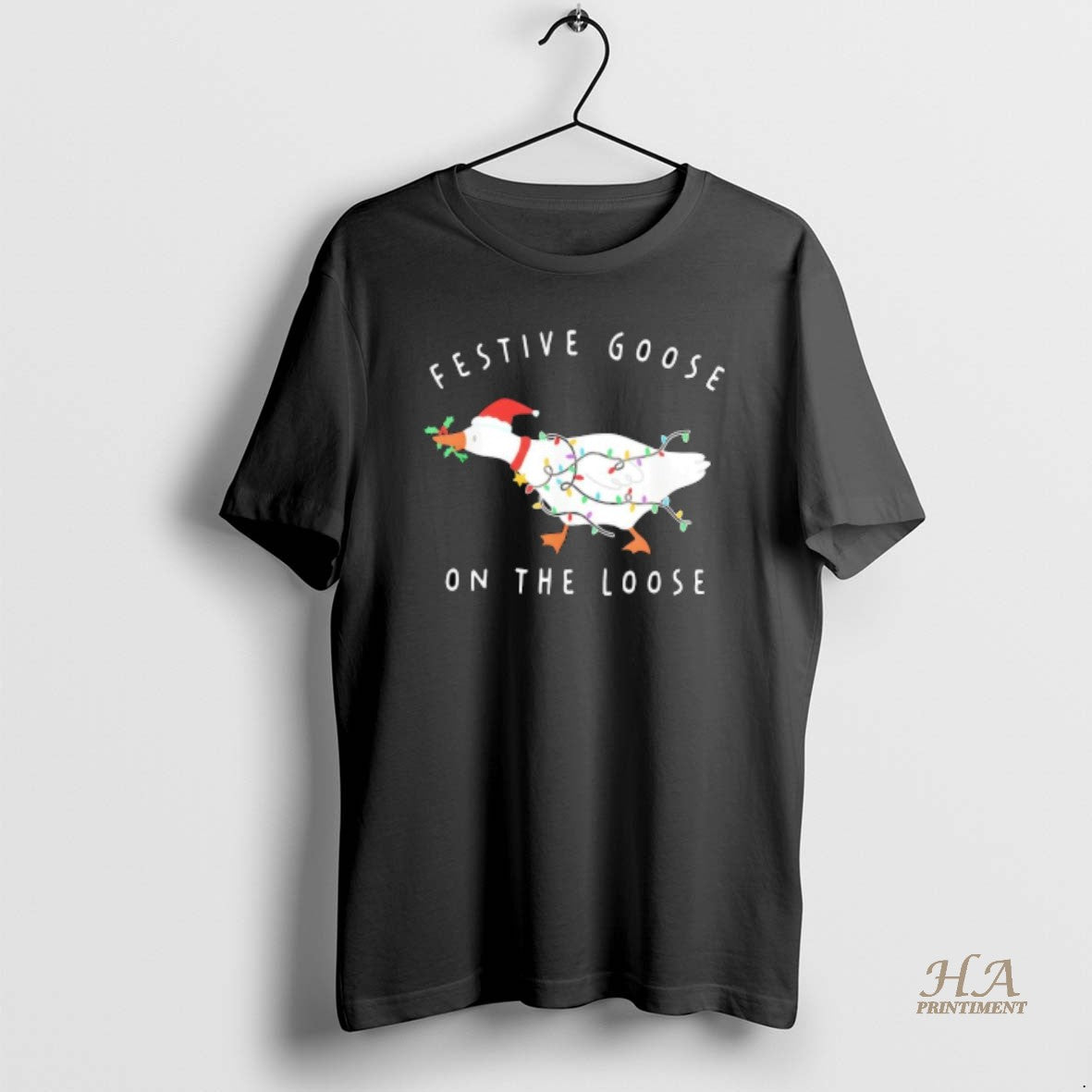 Official Festive Goose On The Loose Christmas Shirt Hoodie Sweatshirt | PurePodTees.com