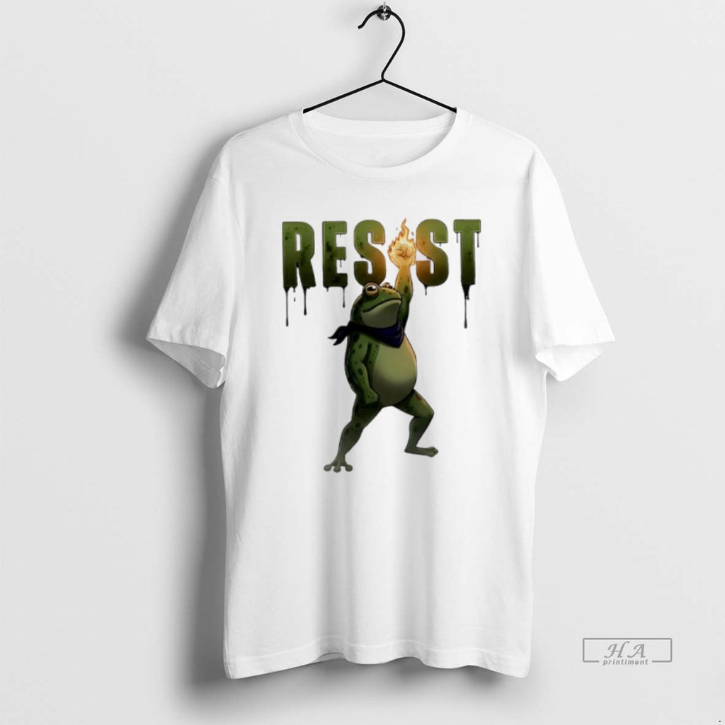 Official Fire Fist Resist Frog Portland Protest Frog