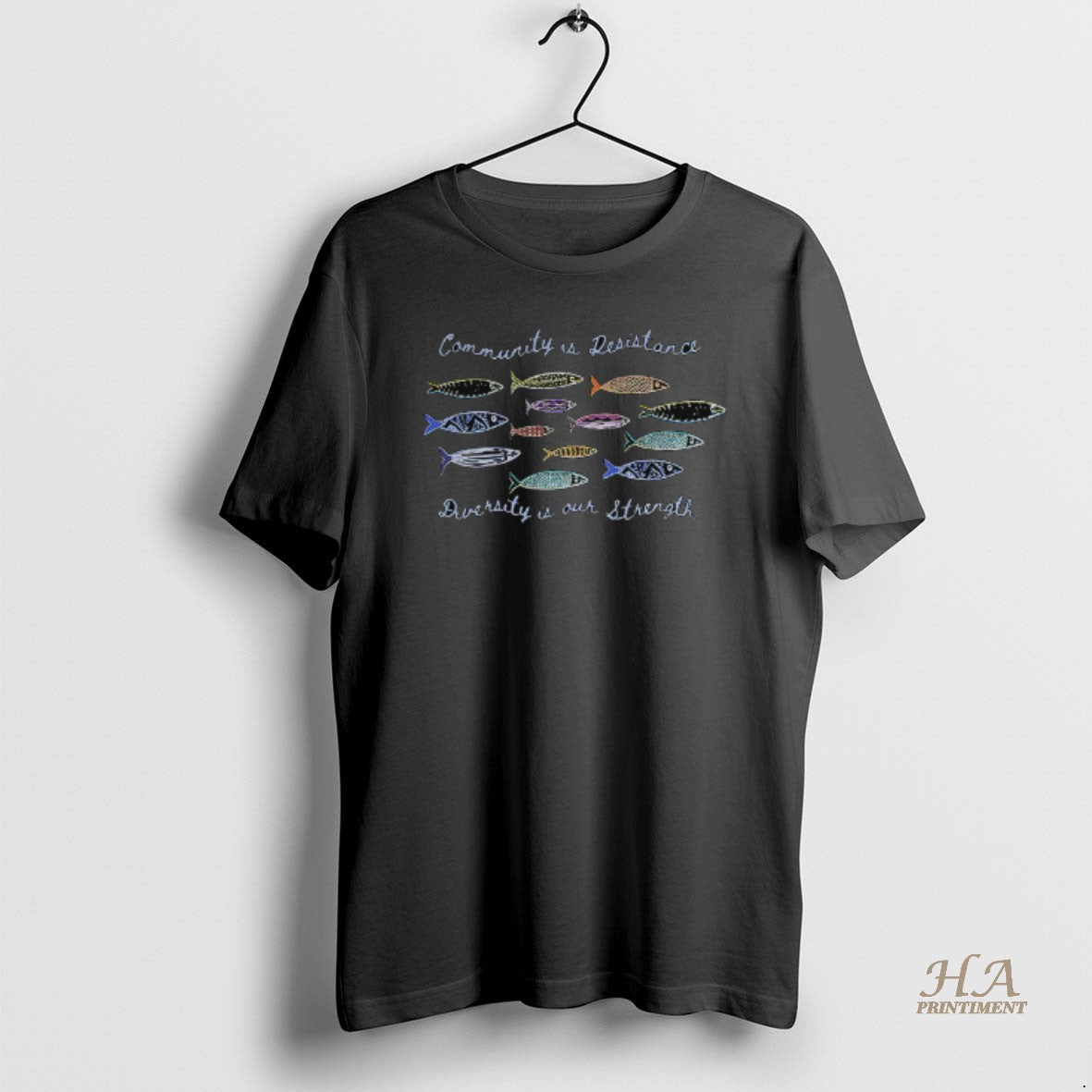 Official Fishs Community Is Resistance Diversity Is Our Strength Anti Maga Shirt Hoodie Sweatshirt | PurePodTees.com